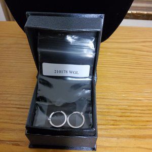 Colours of Diamonds  Sterling silver .10 ctw White Diamond Hoop Earrings